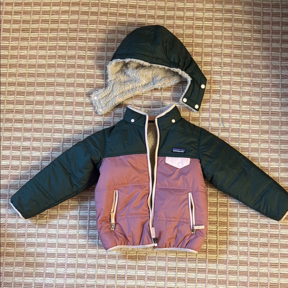 Reversible Patagonia shearling jacket